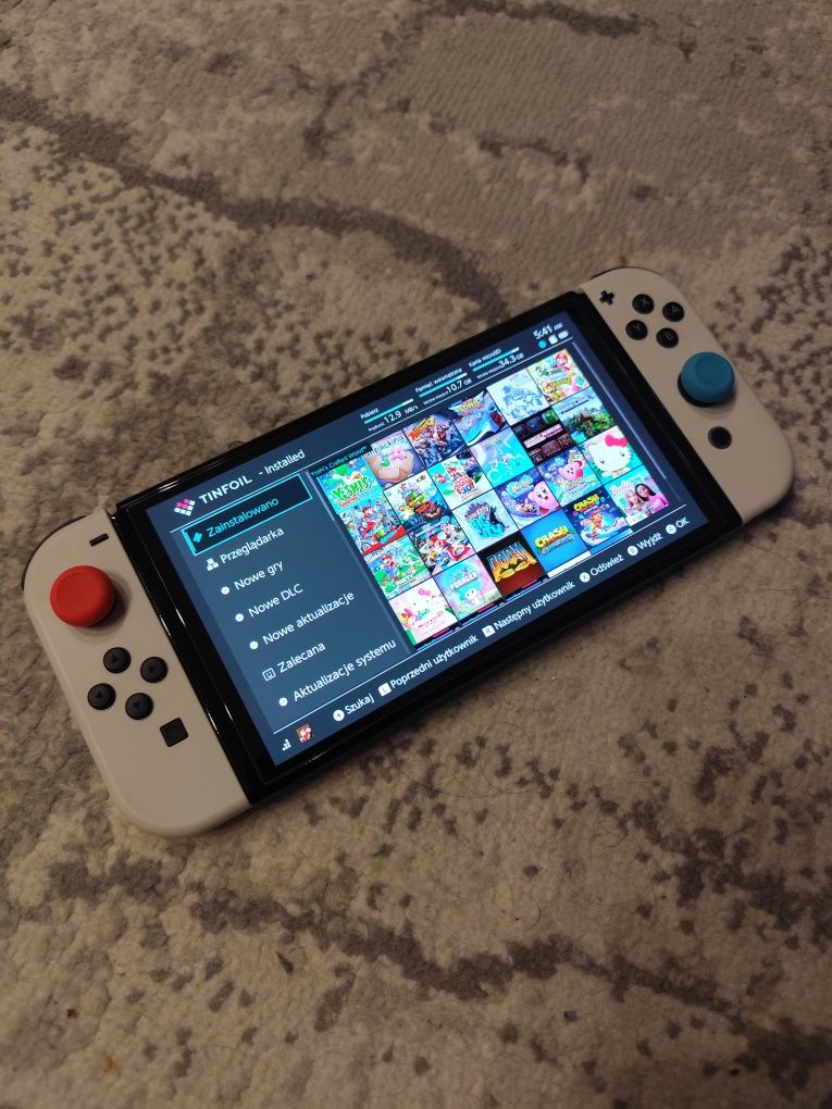 Nintendo switch v2 OLED Tinfoil Picofly karta 256 Nintendo