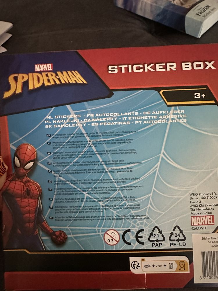Spiderman naklejki zestaw nowe pudełko sticker box