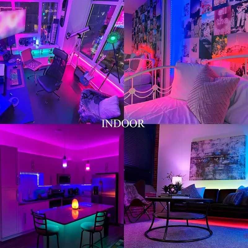 Taśma LED 1-40 metrów RGB z synchronizacją muzyczną, z aplikacją