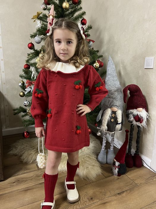 Тепла сукня для дівчинки/ кашемірова сукня для дівчинки