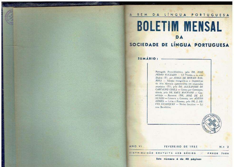 6849 - A Bem da Lingua Portuguesa - Anos 1949 a 1956(6 Vols)