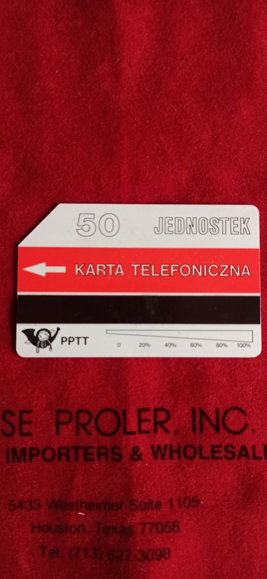 Karta telefoniczna polska z 1992 roku.