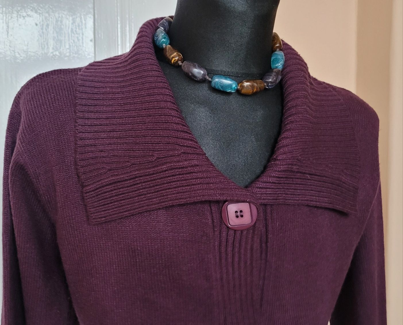 Sweter damski  bordowy fiolecik Claudia.C, rozm.M/L