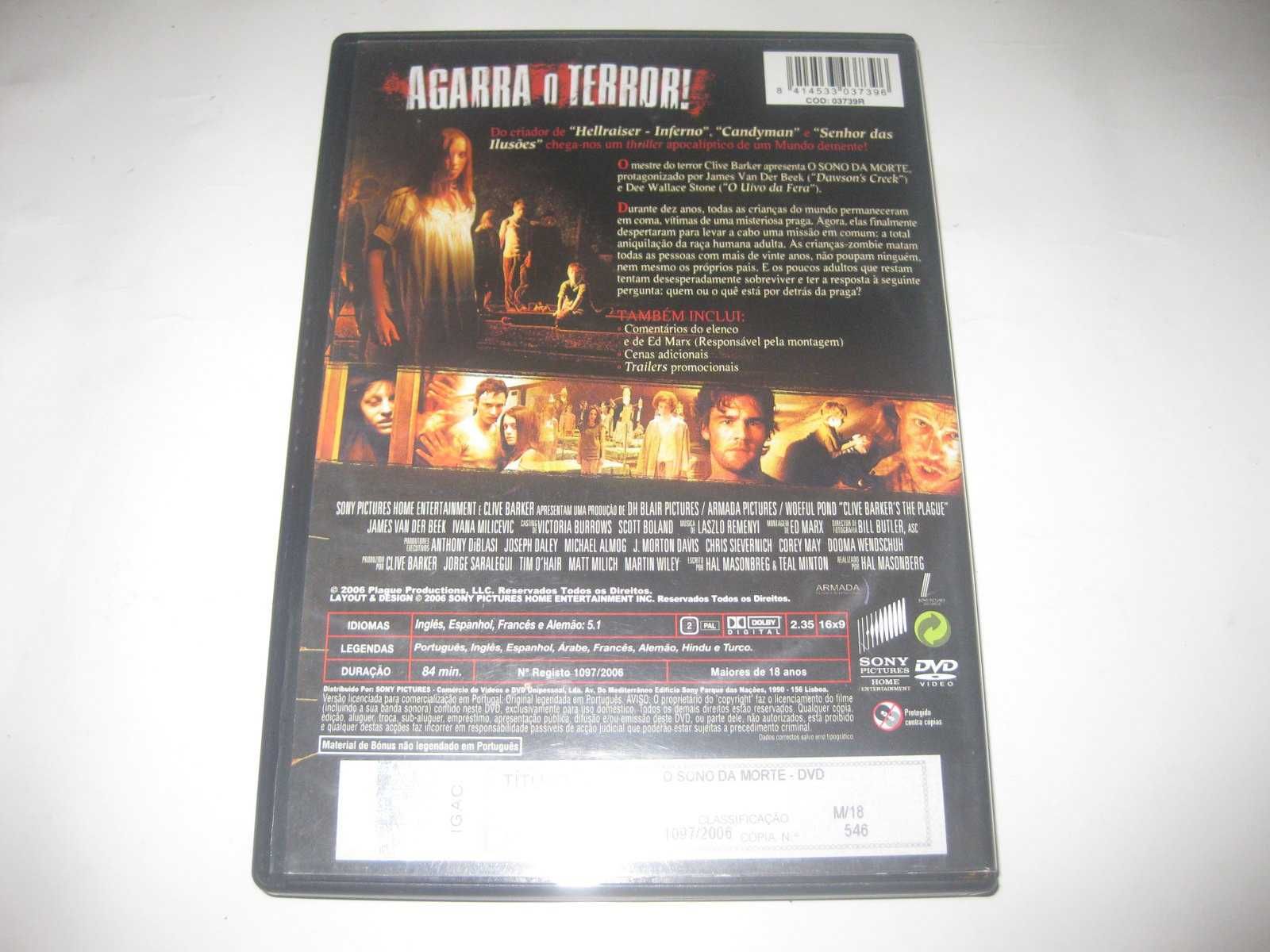 DVD "O Sono da Morte" com James Van Der Beek