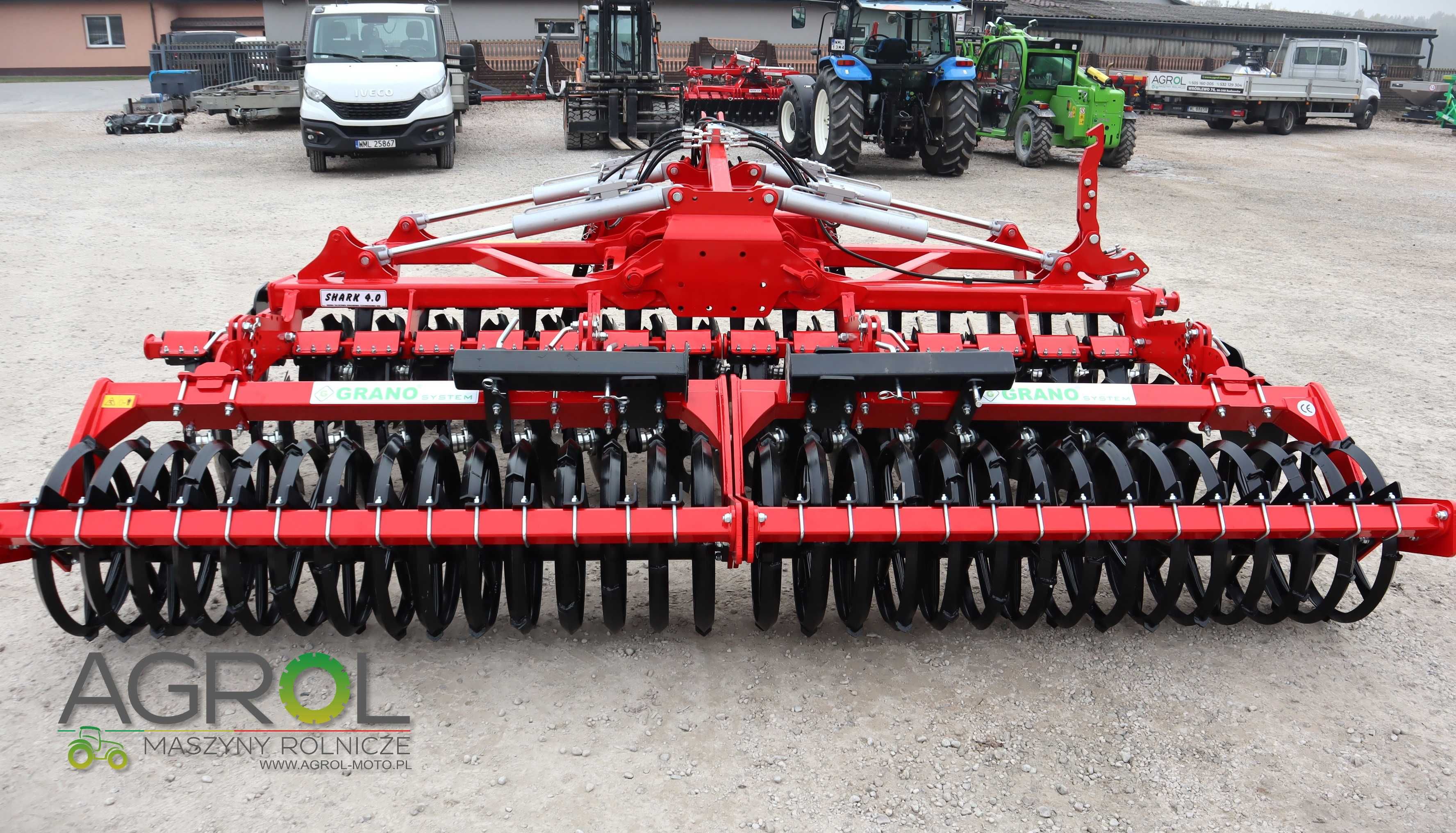 Brona talerzowa hydrauliczna 4m SHARK SHS Grano-System NOWA WERSJA