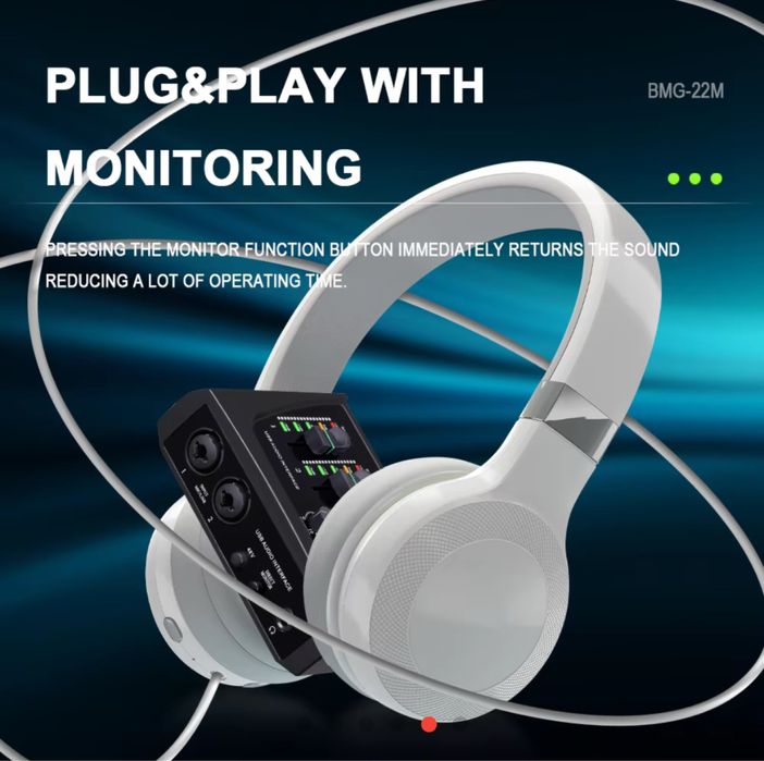 Звуковая карта BOMGE 2-channel USB Audio Interface + 48v