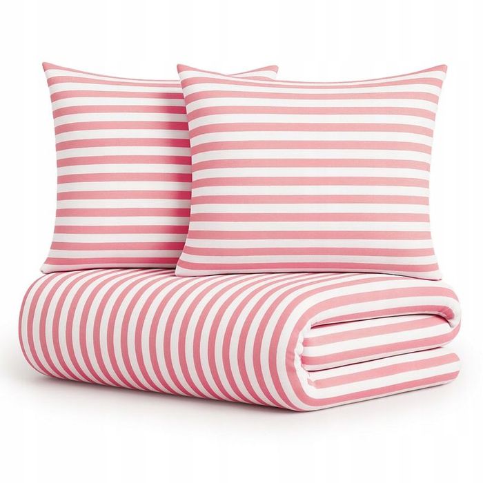 Pościel 220x200 Mikrofibra poszewki 70x80 Komplet Eusebia Home W Pasy