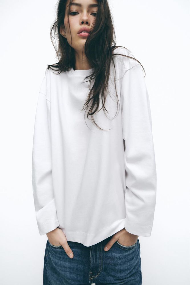 Базовий лонг zara 100% бавовна
