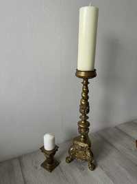 Duzy lichtarzyk świecznik mosiężny 52 cm