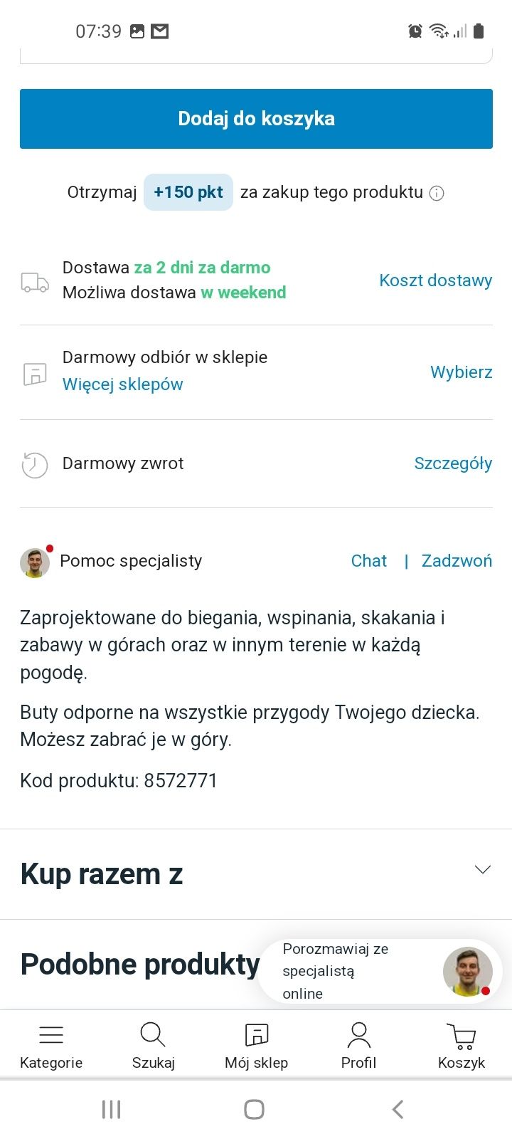 Buty turystyczne Quechua 35 wodoodporne