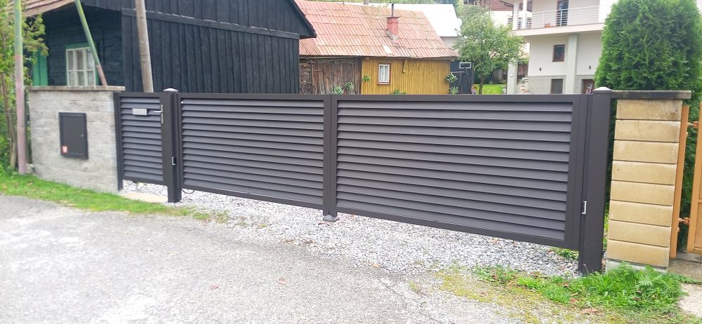Ворота откатные.Еврозабор.Секционный забор 3 D.