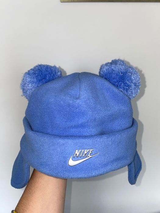 NIKE Komplet dla niemowlaka czapka i rękawiczki niebieskie jak nowe
