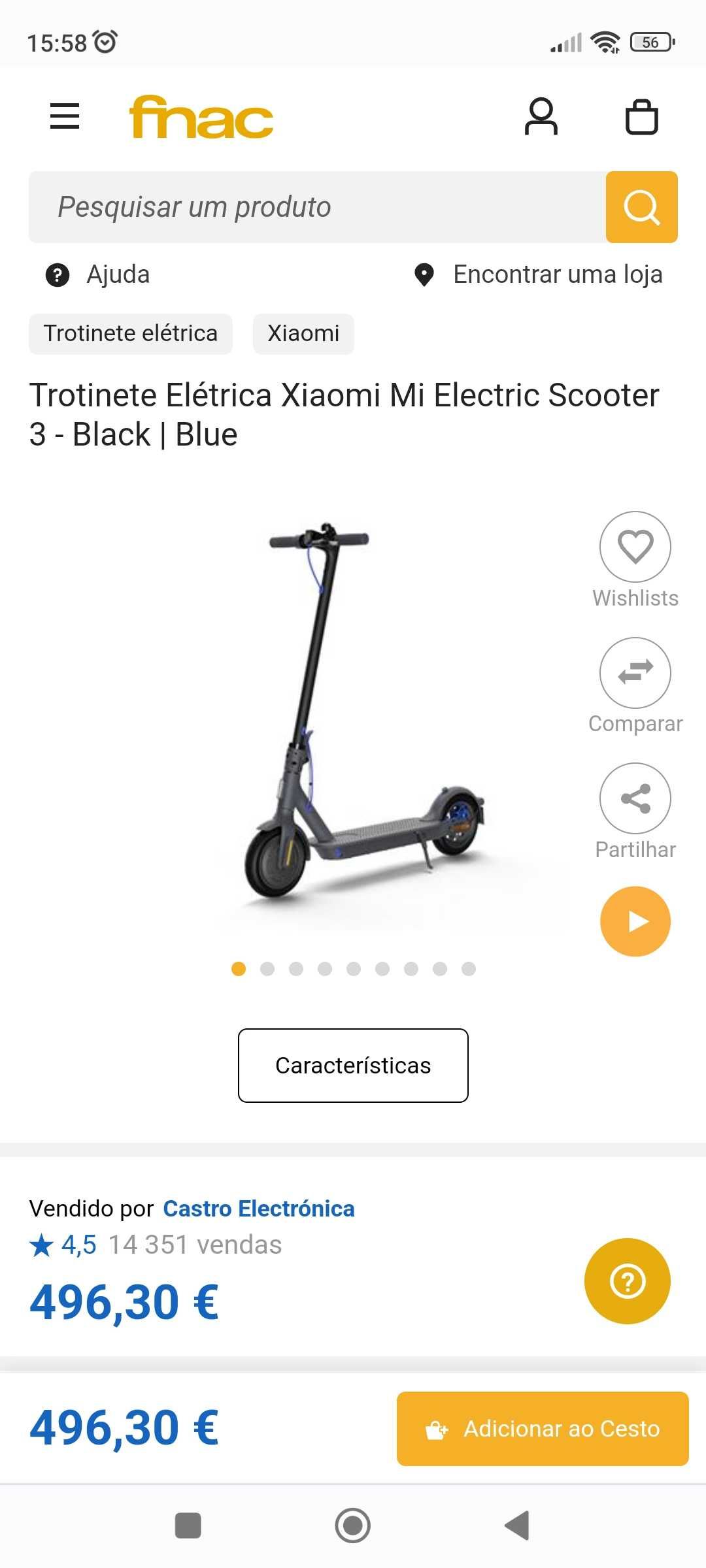 Trotinete Elétrica Xiaomi Mi Eletric Scooter 3 - Black | Blue