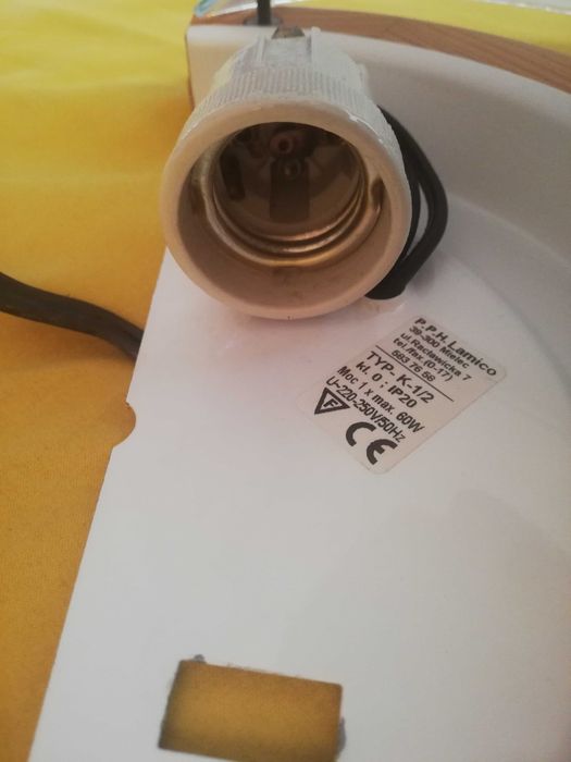 Kinkiet ścienny połówka plafon K-1/2 olcha 60W