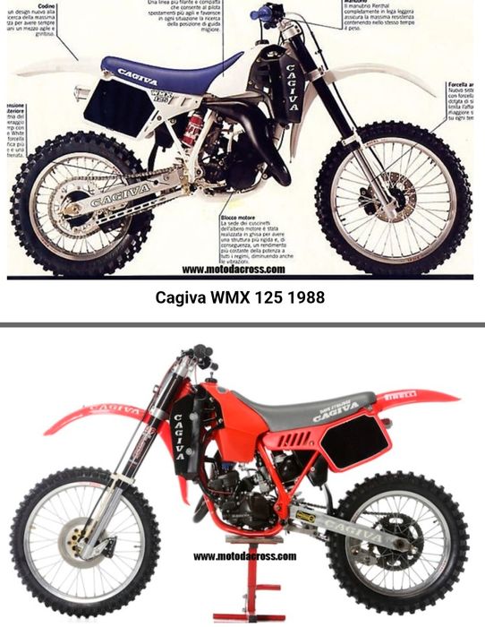 CAGIVA WMX 125 2T 2 SZTUKI 1987/8r ! KLASYK  cr kx 250 rm 500 yz 490