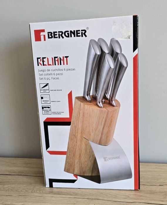 Zestaw noży w drewnianym bloku Bergner Reliant BG-4205-MM