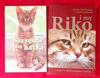 Książki dla kociarzy-Szczęście jest kotką", "Riko i my"-stan idealny