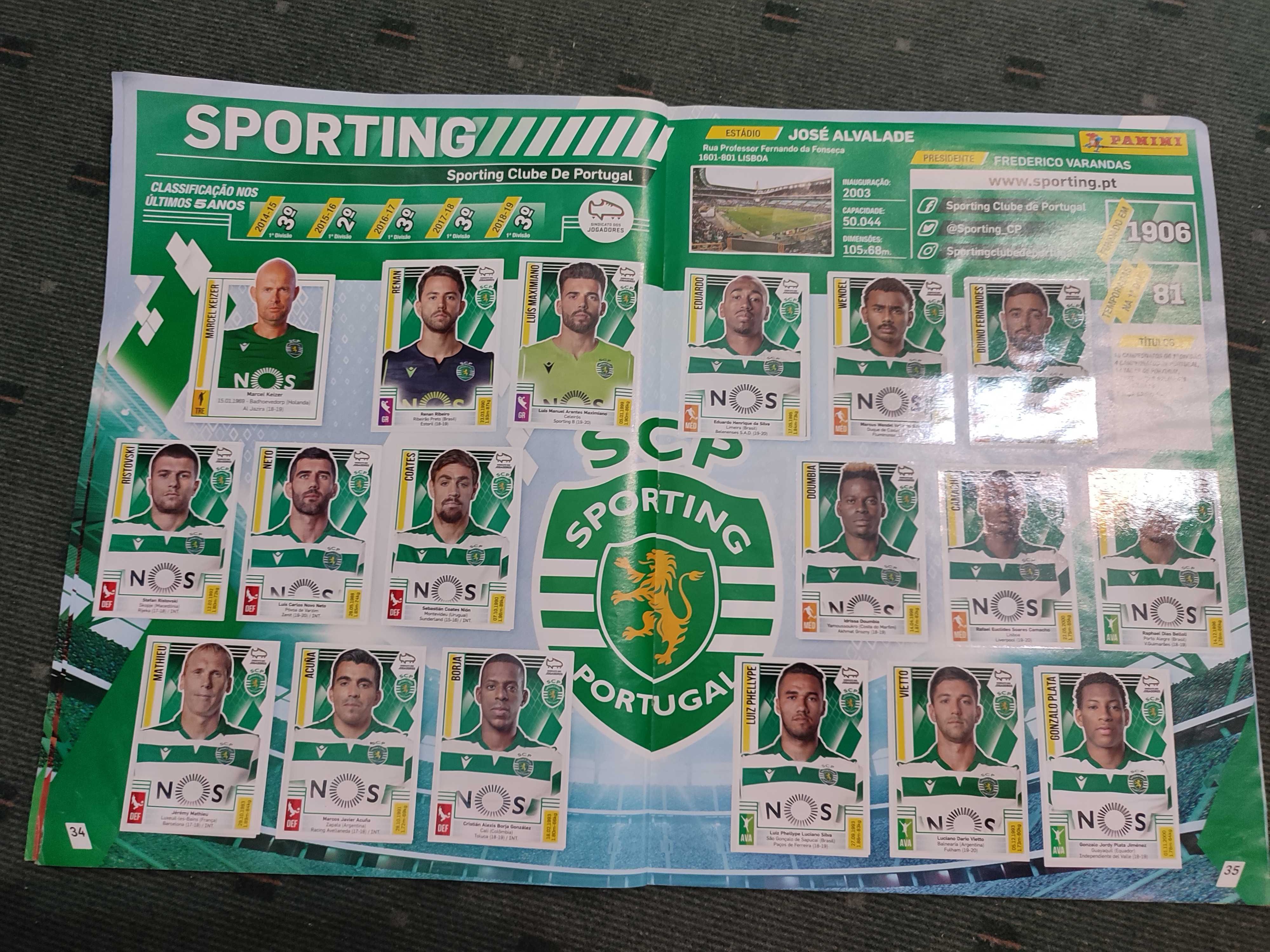 Caderneta de Cromos Futebol 2019/20 - Completa