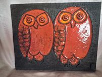 Ceramiczne sowy kafelek