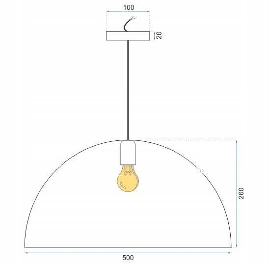 LAMPA SUFITOWA WISZĄCA duża do salonu metalowa misa czarna złota