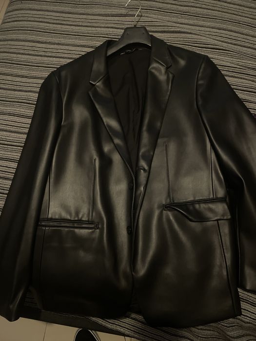 Casaco blazer pele sintética