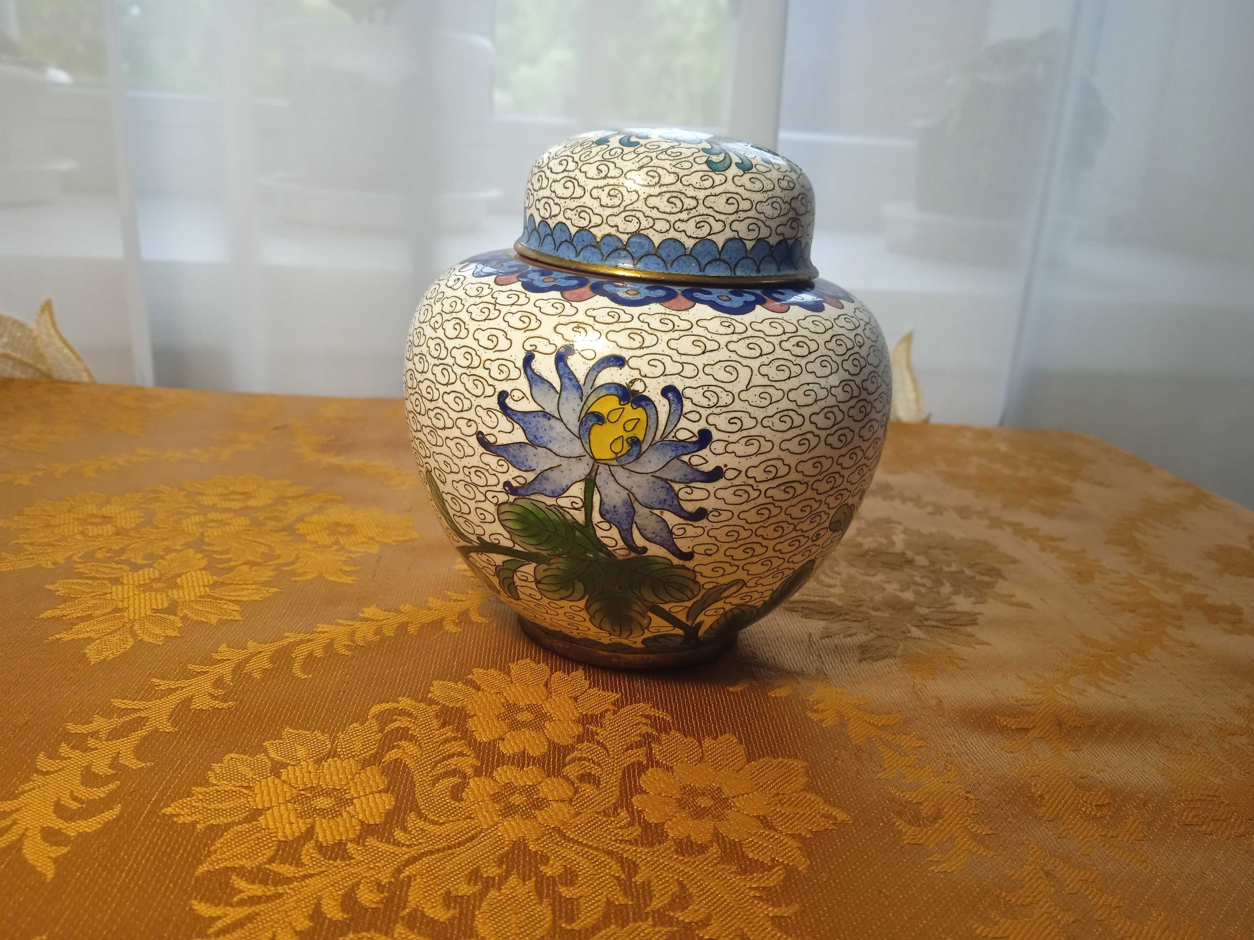 Старинная ваза "клуазоне" - послойная эмаль