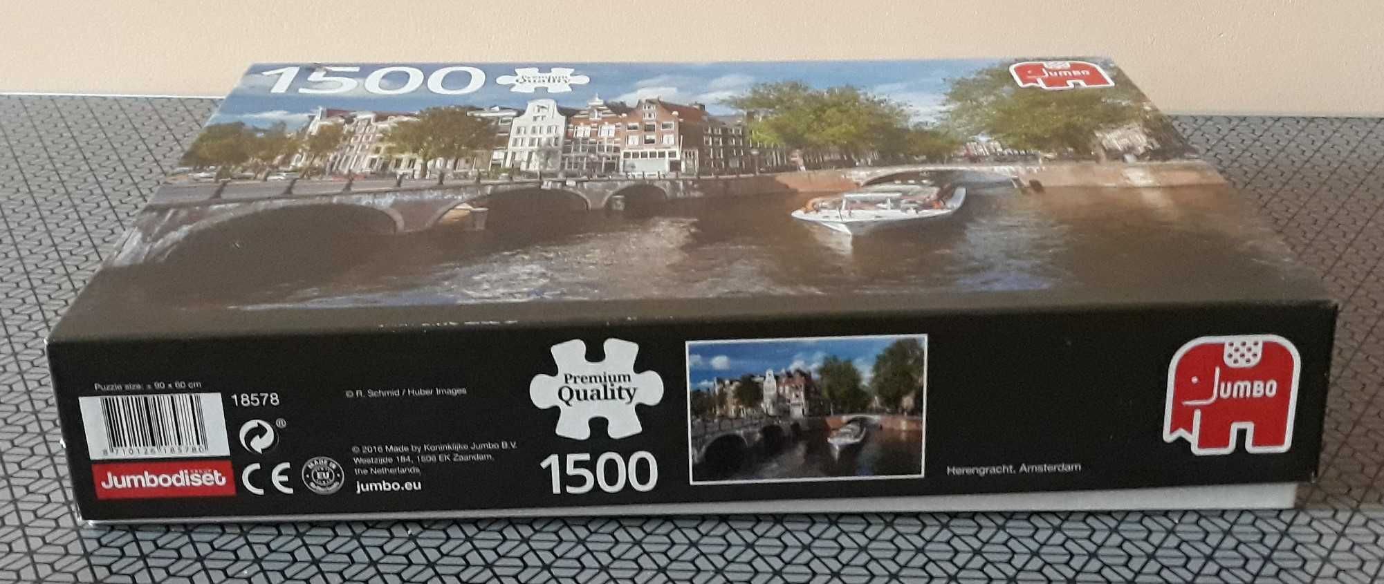 Puzzle Herengracht Amsterdam 1500 elementów