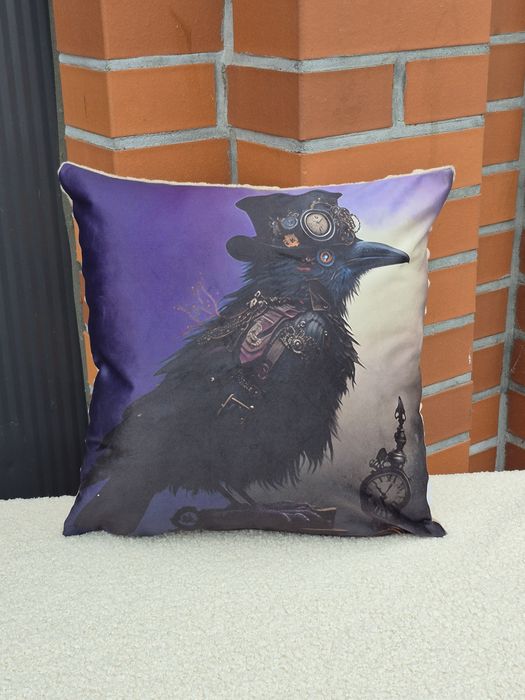 Poszewka z krukiem 40x40 kruk wrona święta