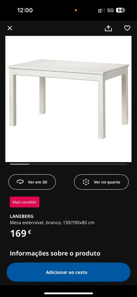 Vendo mesa IKEA Extensível