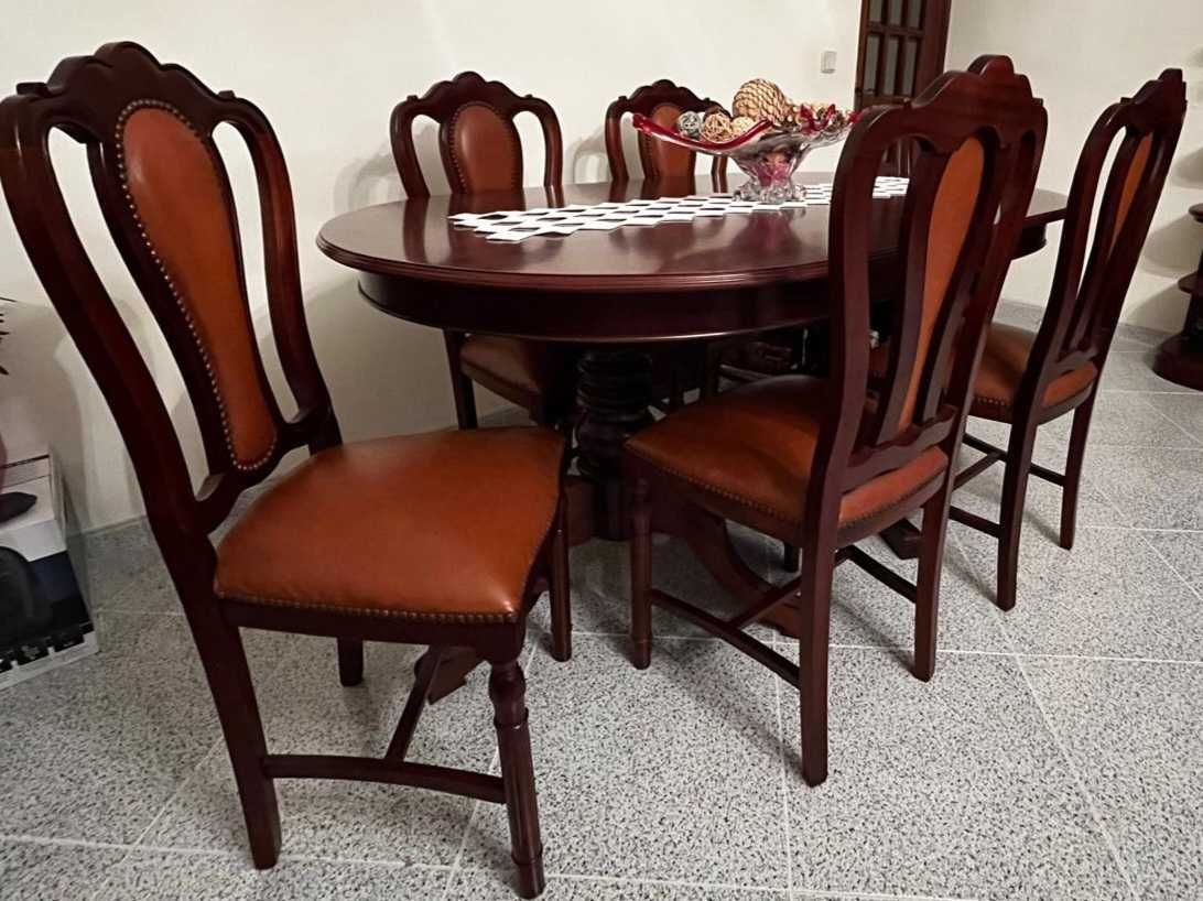 Mesa jantar 6 lugares extensível