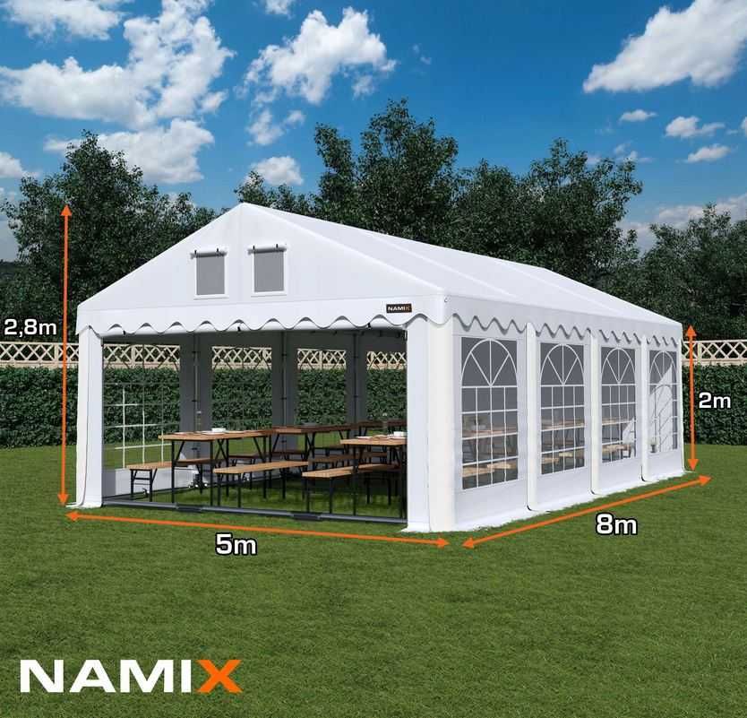 Namiot ROYAL 5x8 ogrodowy imprezowy garaż wzmocniony PVC 560g/m2