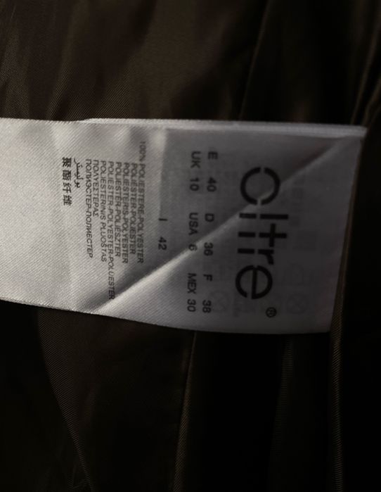 Oltre markowa puchowa brazowa kurtka damska