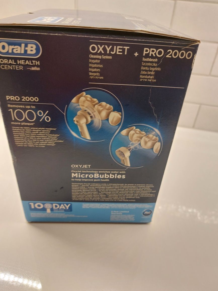 Szczoteczka pro 2000 + irygator Oral B NOWY oxyjet