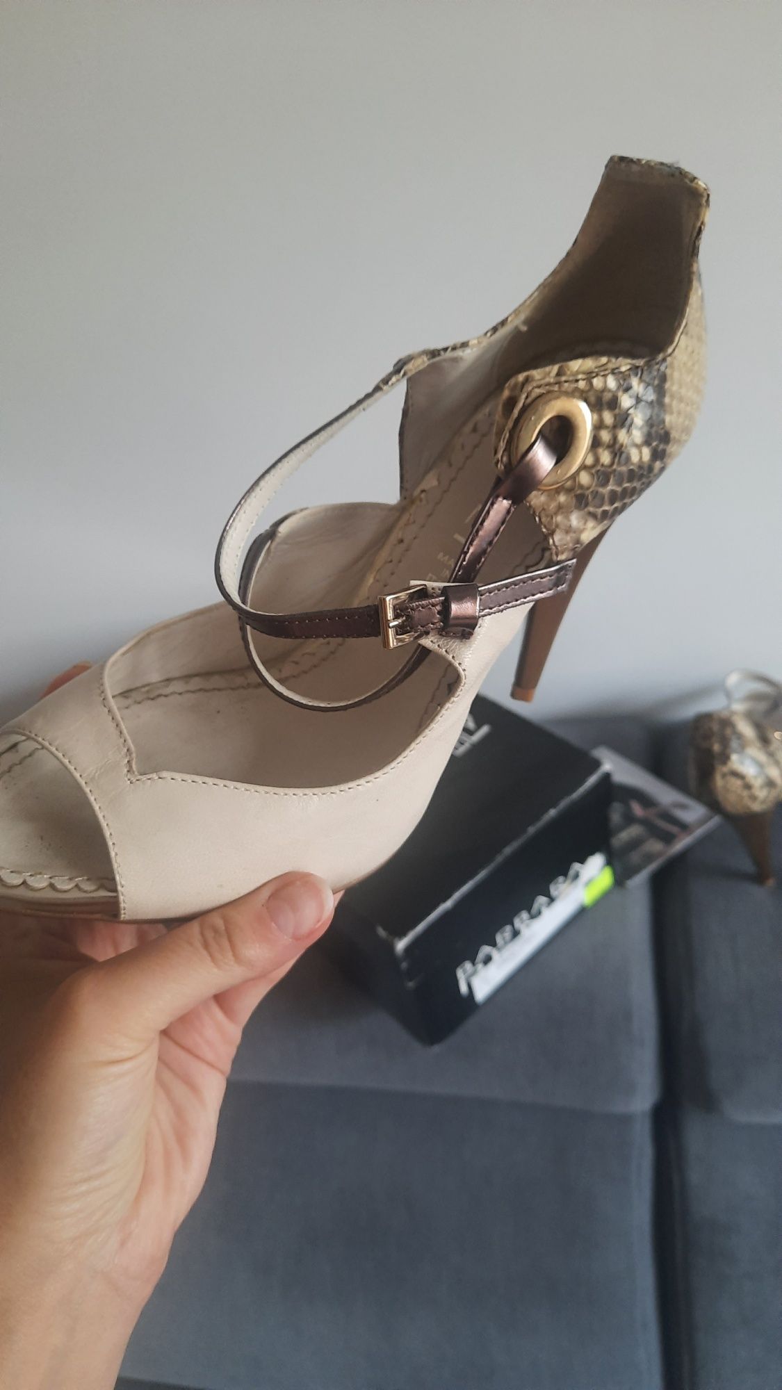 Barbara Renzi włoskie buty na obcasie nowe rozmiar 38