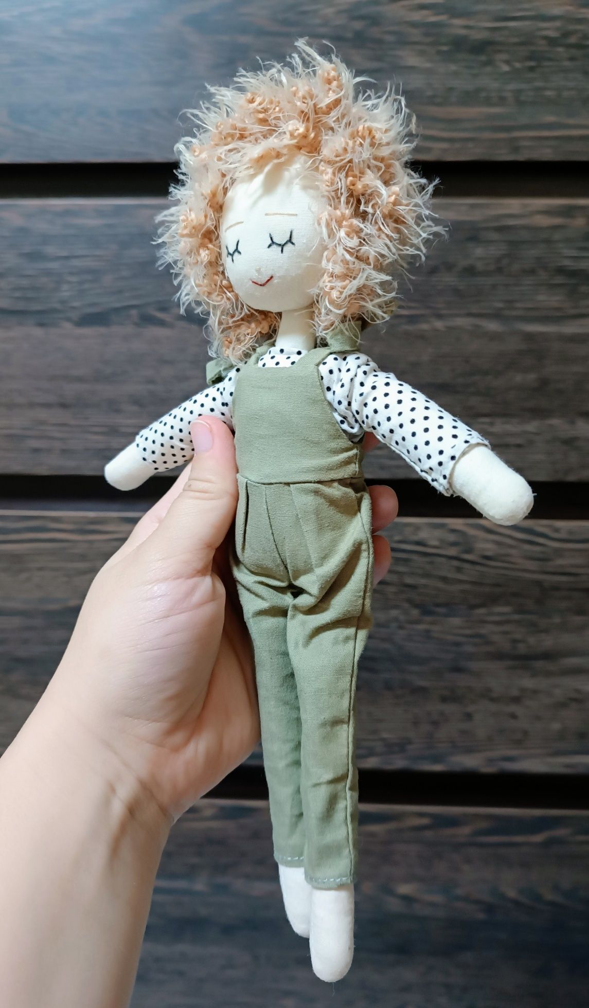 Мягкая кукла Lerusha Dolls, текстильная куколка, тильда