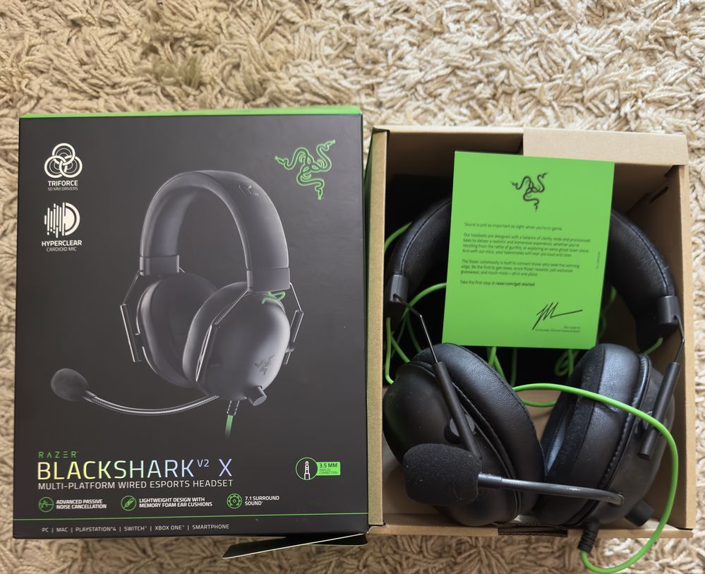 Оригінальні наушники Razer Blackshark V2 X Black