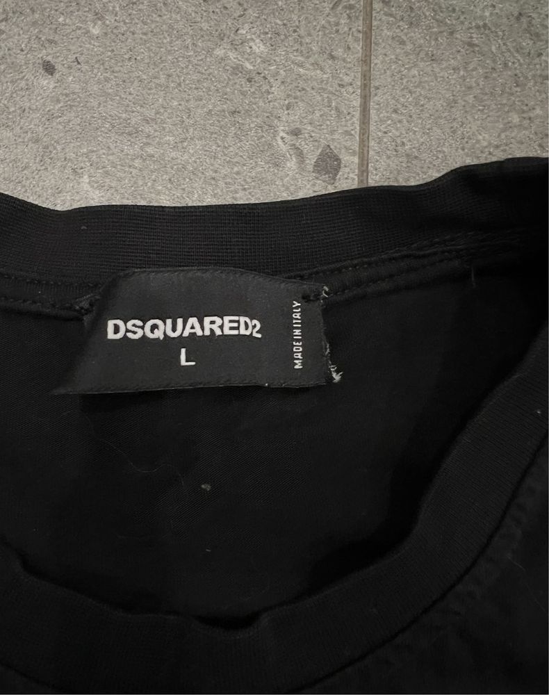 Czarna koszulka męska dsquared2