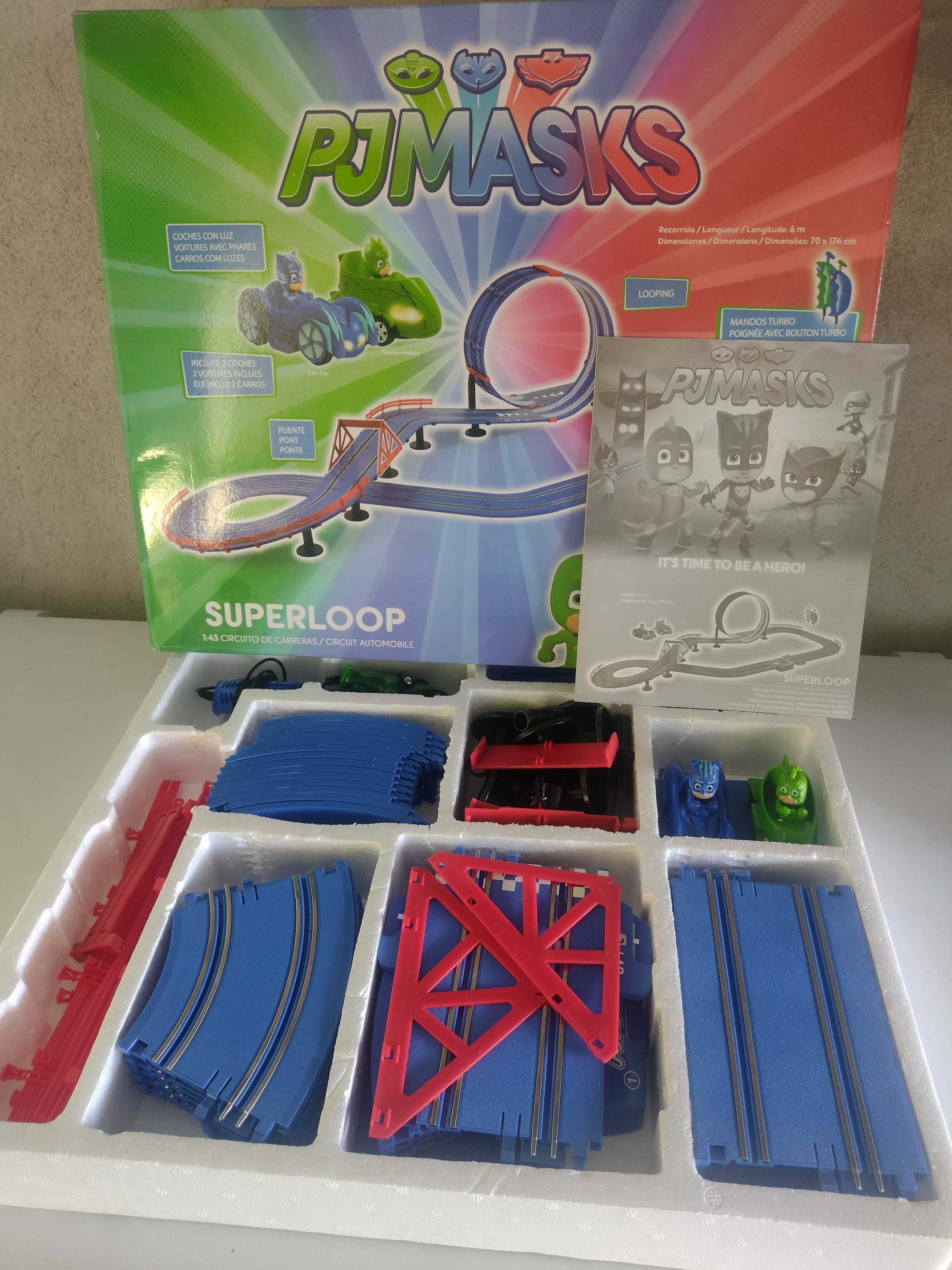 Pidżamersi Tor Wyścigowy PJ Masks Superloop+ 2 Pojazdy