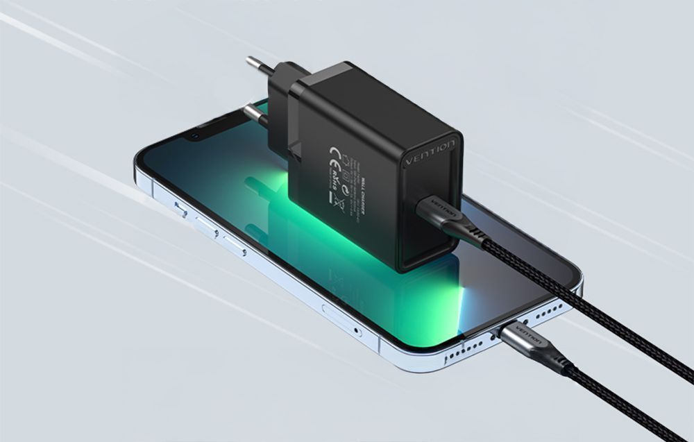Ładowarka Sieciowa Vention Faib0-Eu Usb-C 30W Pd3.0 Qc4.0 Czarna