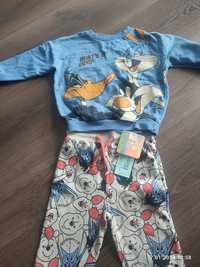 Zestaw Disney spodnie dresowe i niebieska bluza królik Bugs 98