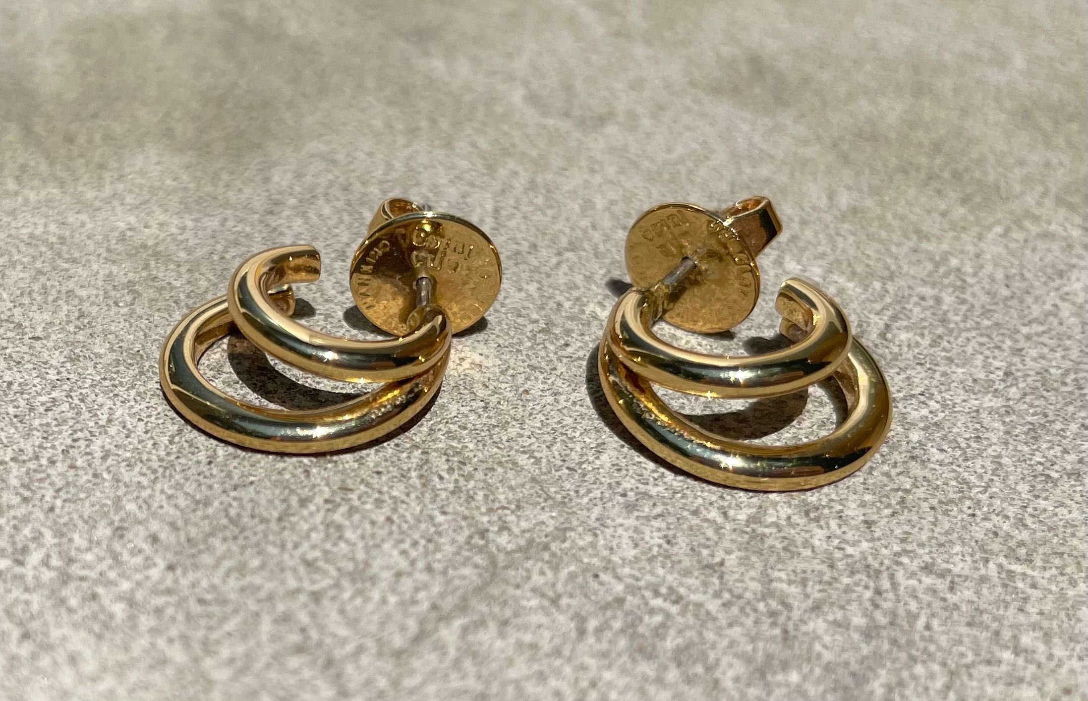 Сережки з позолотою Scarlett Double Hoop Earrings