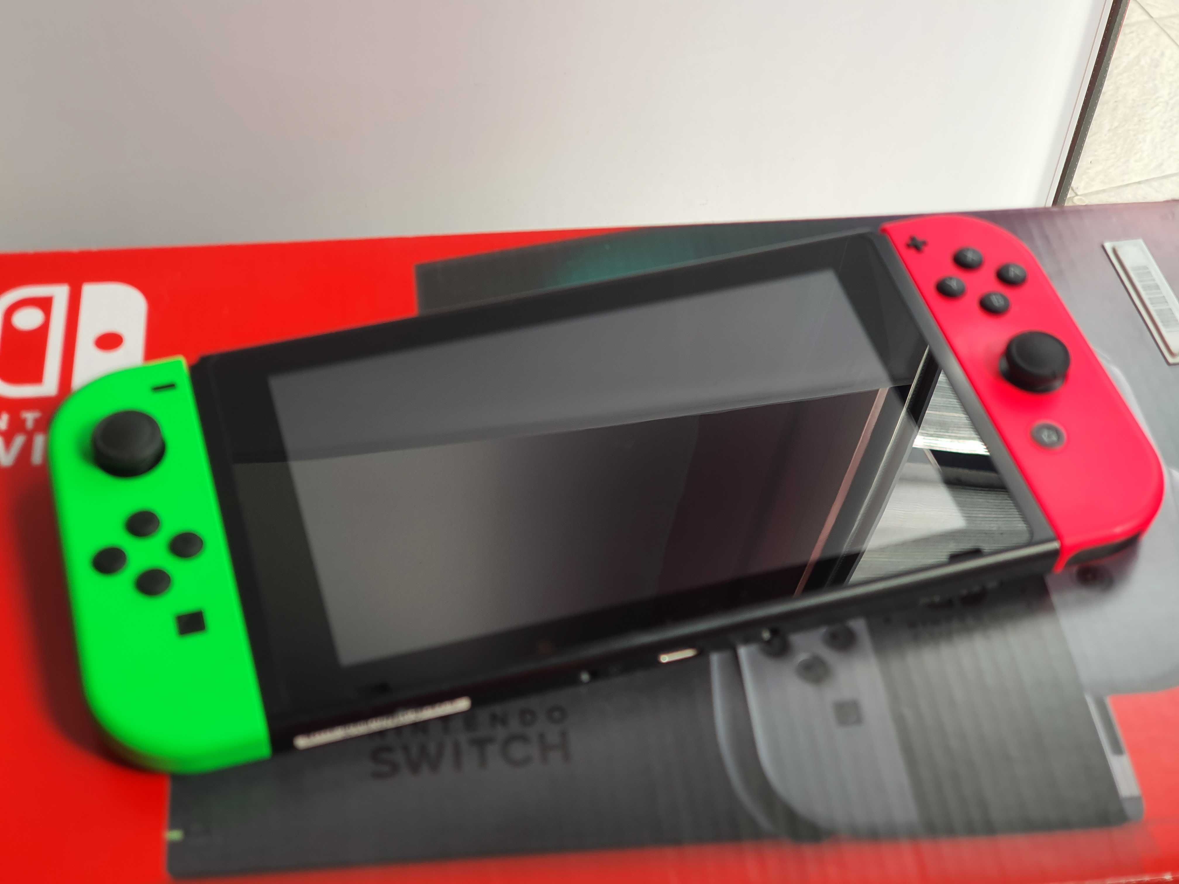 GWARANCJA Nintendo SWITCH V2 Neon Green+Etui Sklep Zamiana