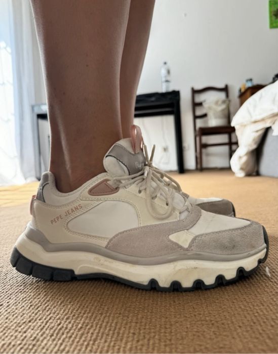 Sapatilhas pele jeans