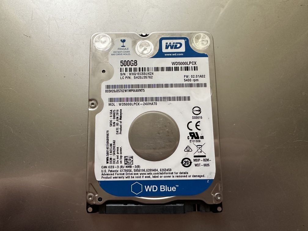 HDD Жесткий диск Western Digital 500 ГБ. WD500LPCX 2.5" SATAIII