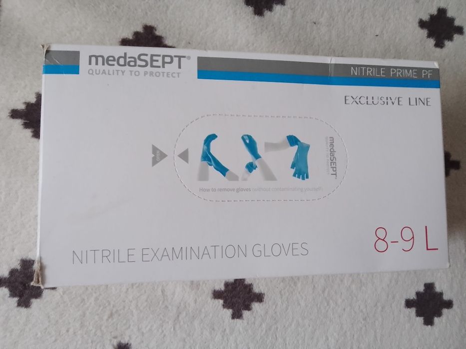 Bezpudrowe rękawice nitrylowe