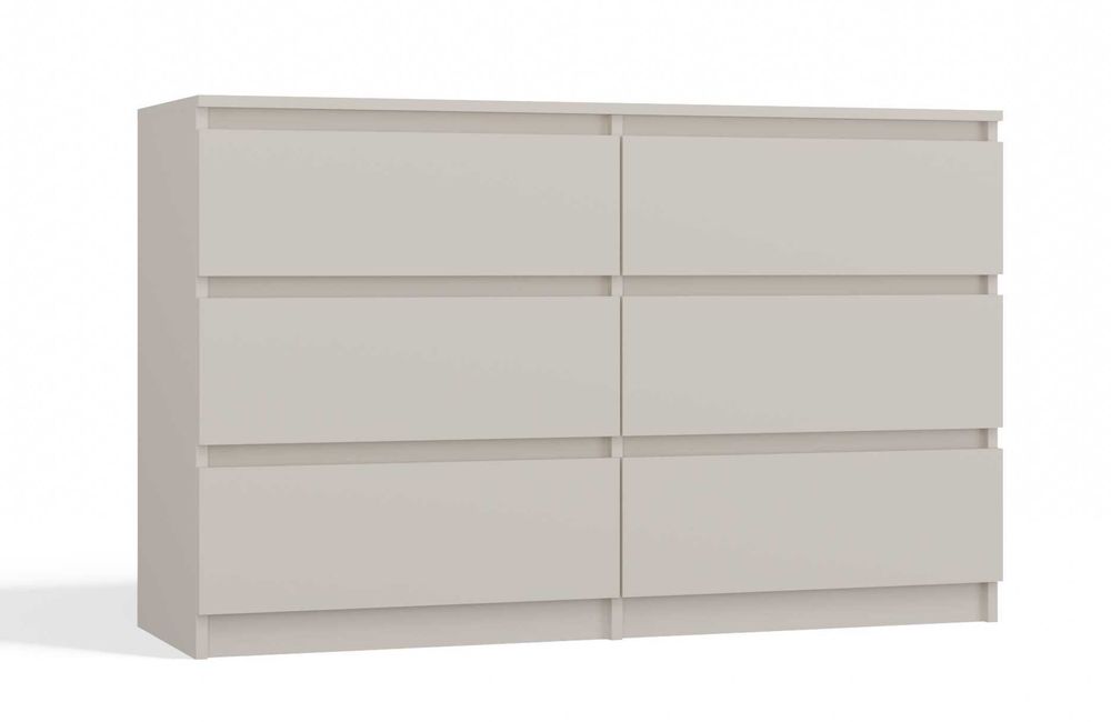 Duża Komoda M6 120 MALWA 120 cm 6 szuflad Kolor: KASZMIR