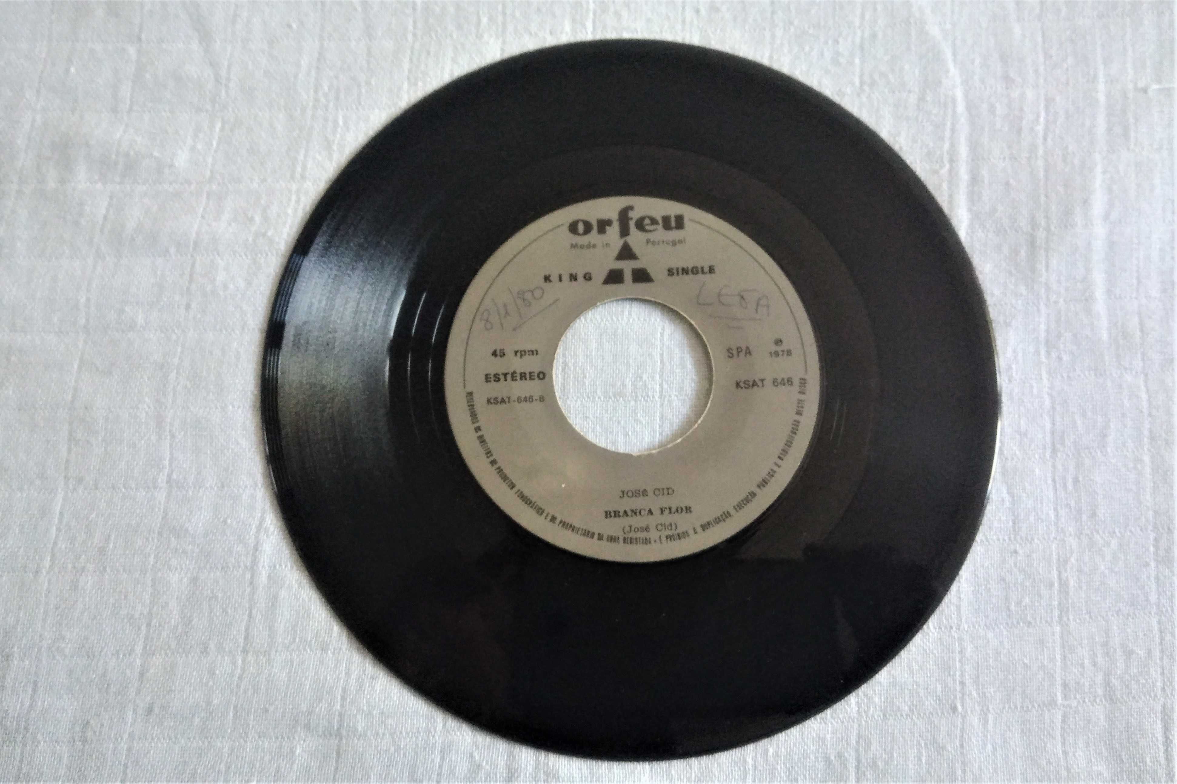 Disco vinil single A minha música, José Cid, 1978