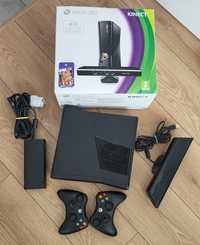 Xbox 360 Slim 250GB, RGH 3.0, 2 Pady, Kinect, zasilacz