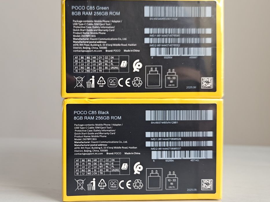 POCO C85 6/128Gb з блоком живлення.