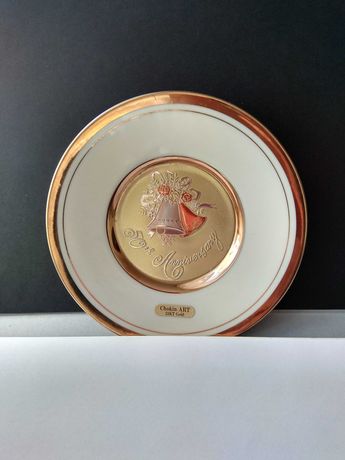 Фарфоровая коллекционая тарелка Art of Chokin
24Kt, Япония